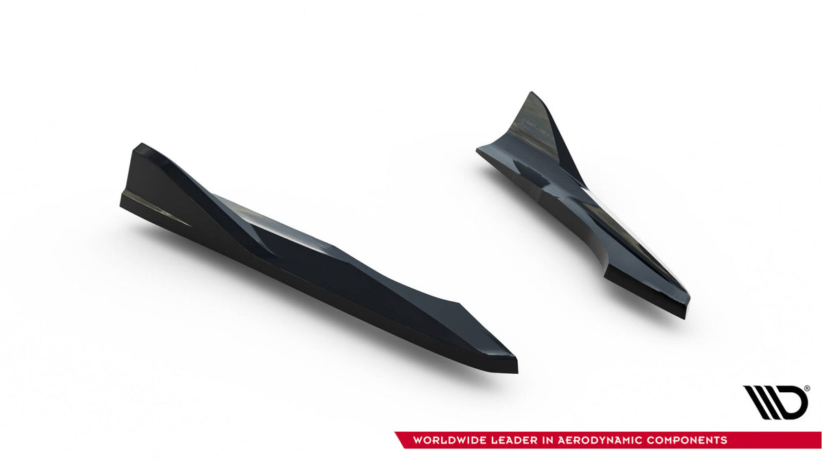 Heck Ansatz Flaps Diffusor V.2 passend für Audi A3 Limousine 8V Facelift schwarz Hochglanz – Ansicht 5