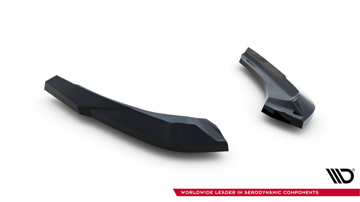Heck Ansatz Flaps Diffusor V.5 passend für (Für heckansatz v.3) BMW 1er M-Paket / M140i F20 Facelift  schwarz Hochglanz – Ansicht 5