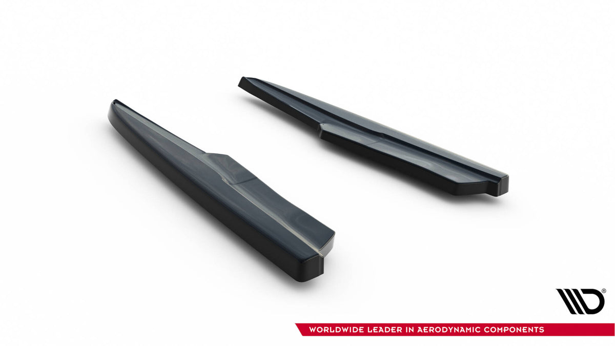 Heck Ansatz Flaps Diffusor passend für Audi SQ7 Mk2 (4M) Facelift  schwarz Hochglanz – Ansicht 4
