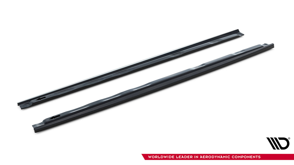 Street+ Seitenschweller Leisten passend für Renault Laguna Hatchback GT Mk3 schwarz Hochglanz – Ansicht 5