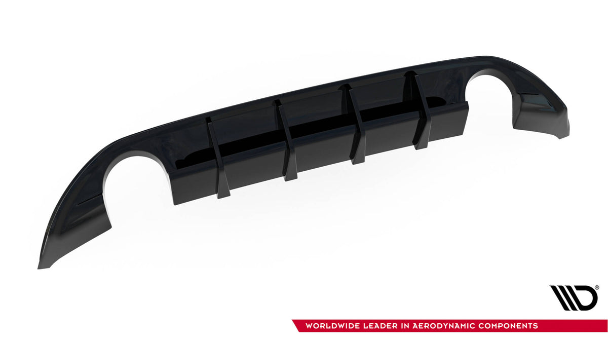 Diffusor Heck Ansatz passend für Hyundai I30 N Hatchback Mk3 Facelift schwarz Hochglanz – Ansicht 5