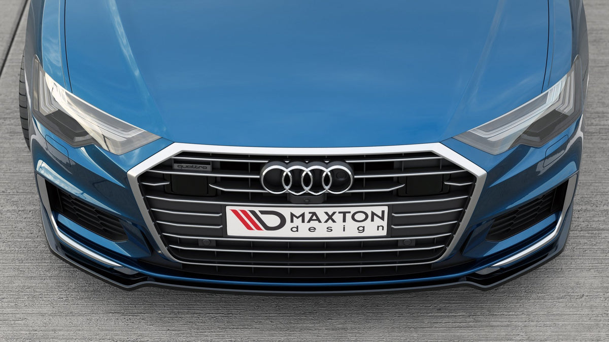 Street+ Spoilerlippe Front Ansatz V.1 passend für Audi A6 S-Line / S6 C8 / C8 Facelift schwarz Hochglanz – Ansicht 6