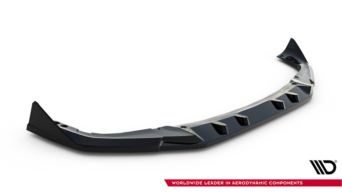 Street+ Spoilerlippe Front Ansatz V.2 passend für BMW X6 M F96 Facelift schwarz Hochglanz – Ansicht 5