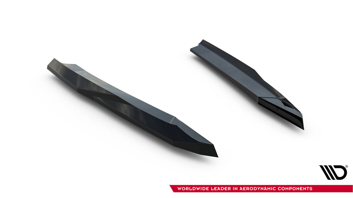 Heck Ansatz Flaps Diffusor V.5 passend für Skoda Octavia RS Liftback / Combi Mk4 / Mk4 Facelift schwarz Hochglanz – Ansicht 5