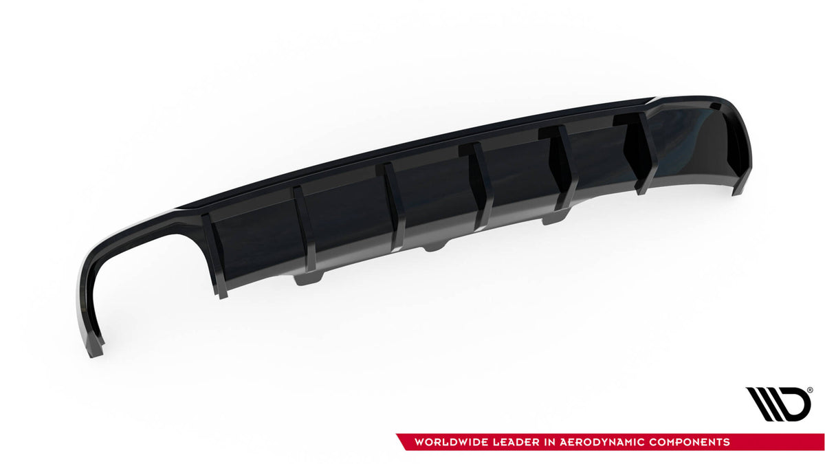 Diffusor Heck Ansatz passend für Audi A6 Limousine / Avant C7 (Doppelauspuff li.) – Ansicht 5