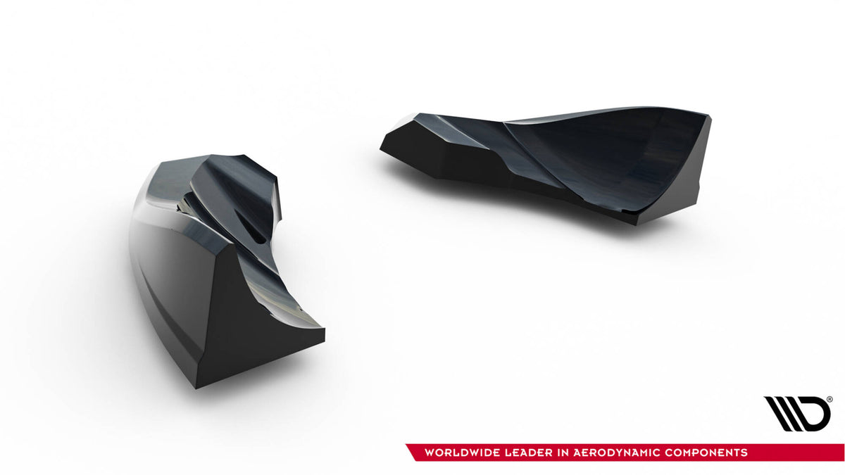 Heck Ansatz Flaps Diffusor passend für Audi TT S-Line 8J Facelift schwarz Hochglanz – Ansicht 6
