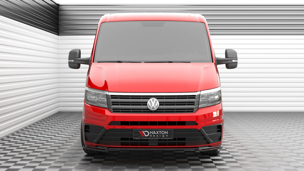 Street+ Spoilerlippe Front Ansatz V.2 passend für VW Crafter Mk2 schwarz Hochglanz – Ansicht 3