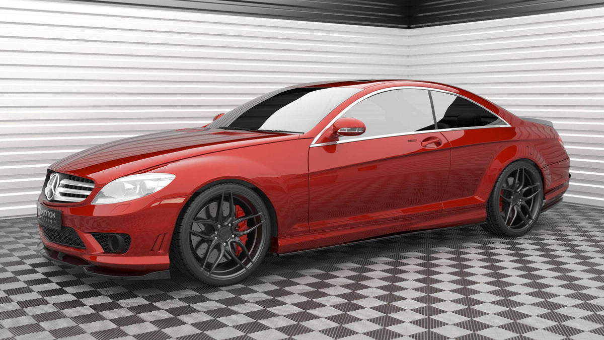 Street+ Spoilerlippe Front Ansatz V.2 passend für Mercedes-Benz CL 63 AMG C216 schwarz Hochglanz – Ansicht 1