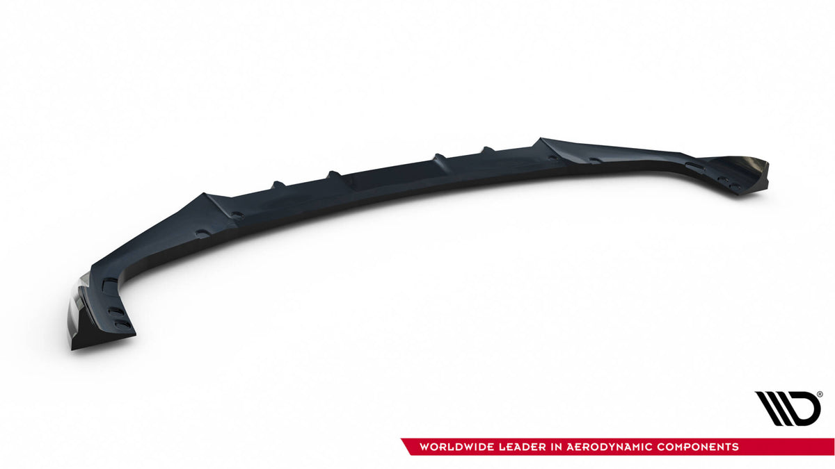 Street+ Spoilerlippe Front Ansatz V.1 passend für BMW X6 M F96 Facelift schwarz Hochglanz – Ansicht 6