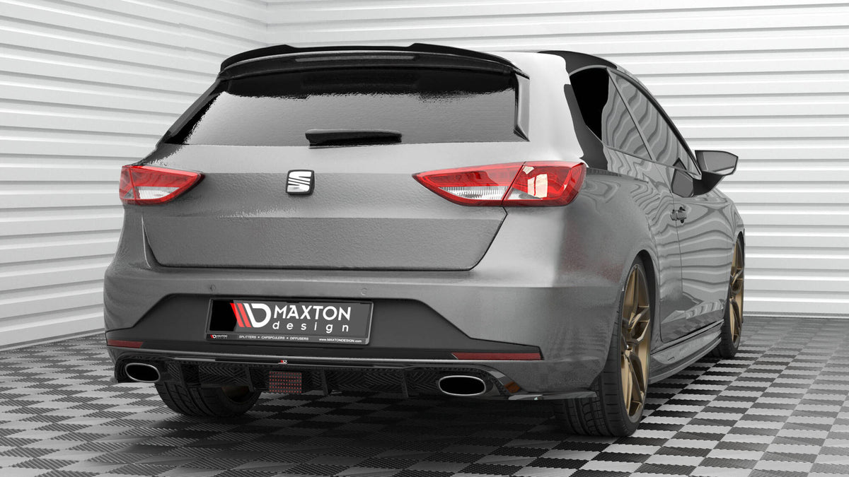 Heckspoiler Lippe V.2 Seat Leon Cupra Sportstourer Mk3 Facelift schwarz Hochglanz – Ansicht 1