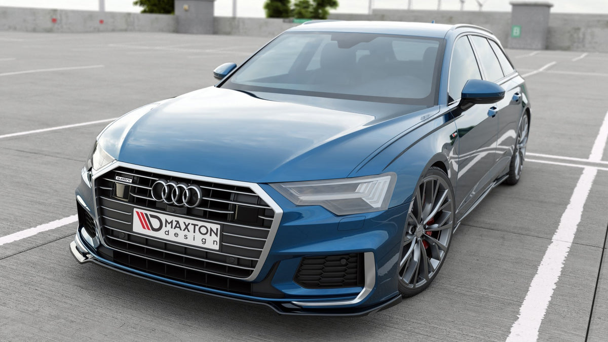 Street+ Spoilerlippe Front Ansatz V.1 passend für Audi A6 S-Line / S6 C8 / C8 Facelift schwarz Hochglanz – Ansicht 1