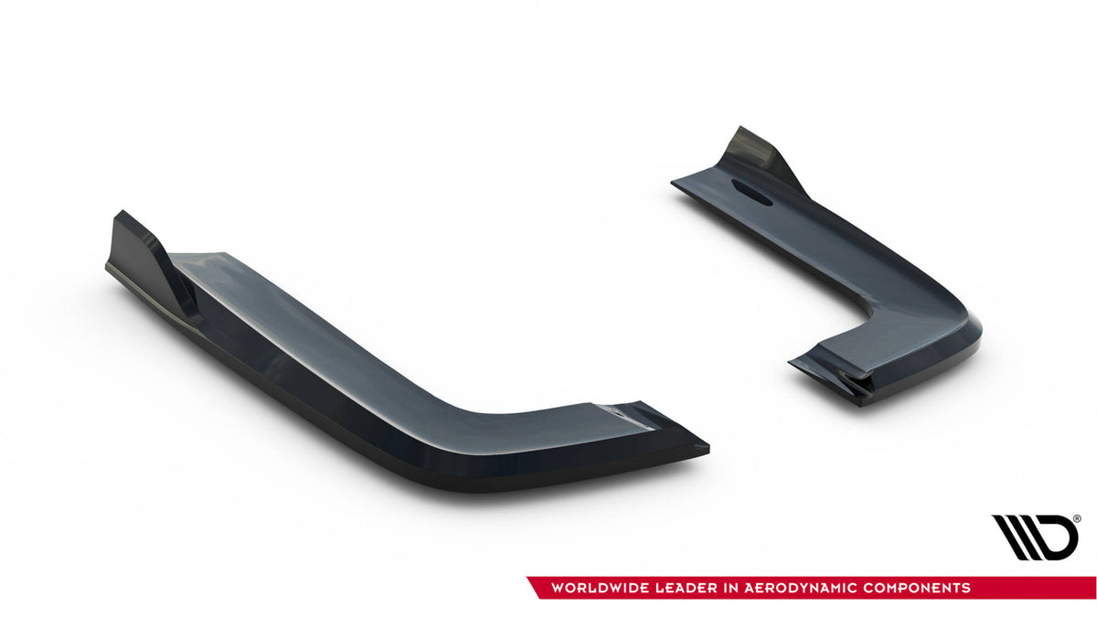 Heck Ansatz Flaps Diffusor V.3 passend für Mercedes-Benz V-Klasse AMG-Line W447 Facelift  schwarz Hochglanz – Ansicht 5