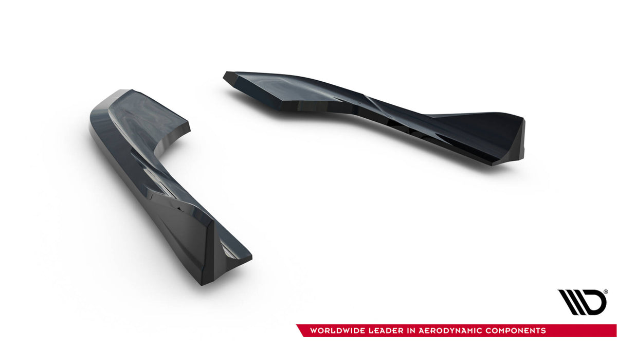 Heck Ansatz Flaps Diffusor V.1 passend für Audi A3 Limousine 8V Facelift schwarz Hochglanz – Ansicht 5