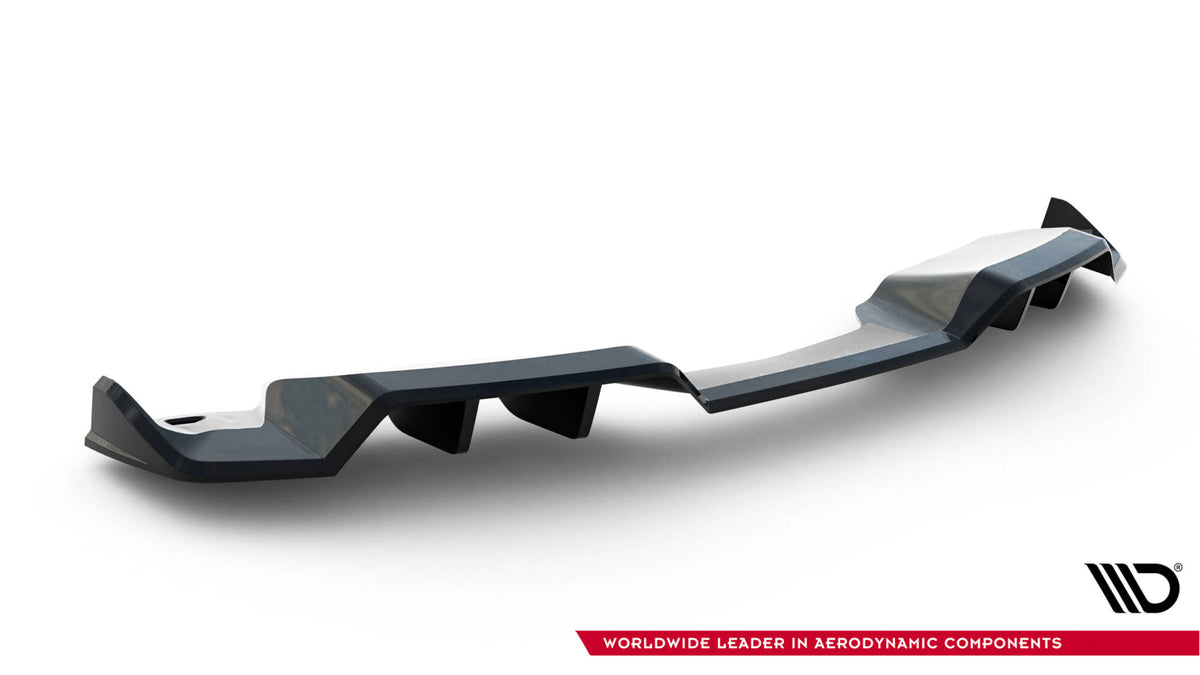 Mittlerer Diffusor Heck Ansatz DTM Look passend für Chevrolet Corvette C7 schwarz Hochglanz – Ansicht 9