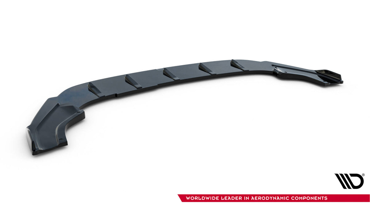 Street+ Spoilerlippe Front Ansatz V.1 passend für VW Golf R / R-Line Mk7 Facelift schwarz Hochglanz – Ansicht 6