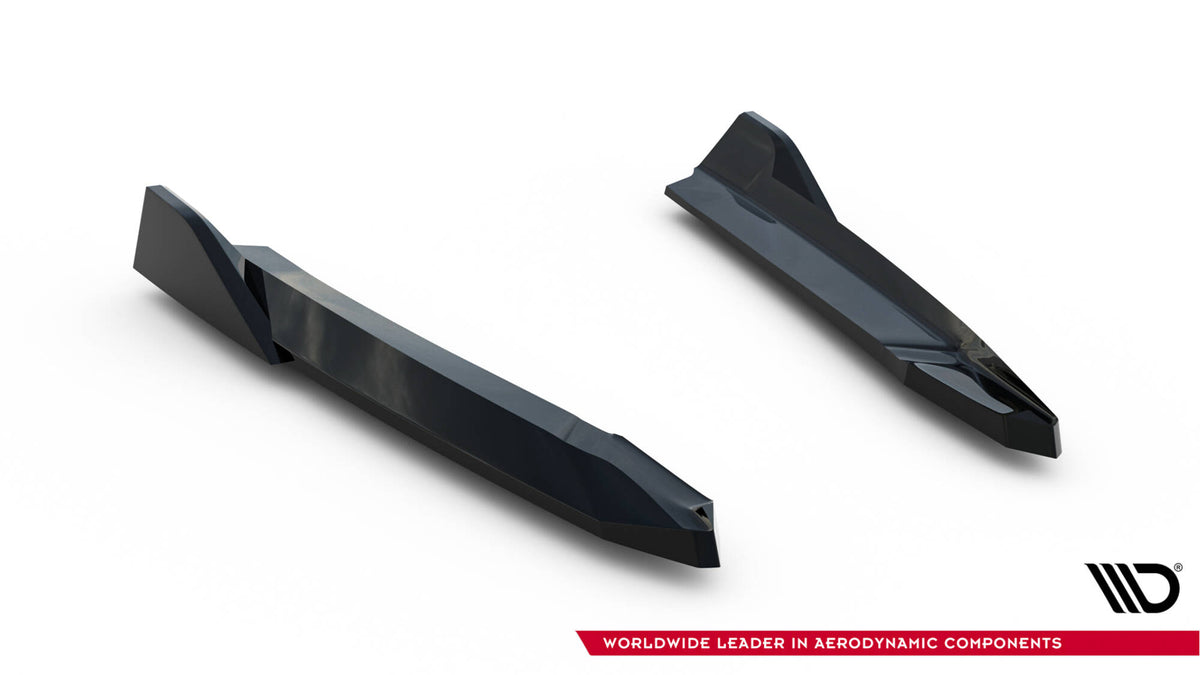 Heck Ansatz Flaps Diffusor V.8 passend für Skoda Octavia RS Liftback / Combi Mk4  schwarz Hochglanz – Ansicht 4