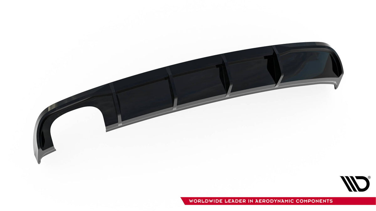 Diffusor Heck Ansatz passend für Audi A3 Limousine 8V Facelift (Doppelauspuff li.endrohr) – Ansicht 5