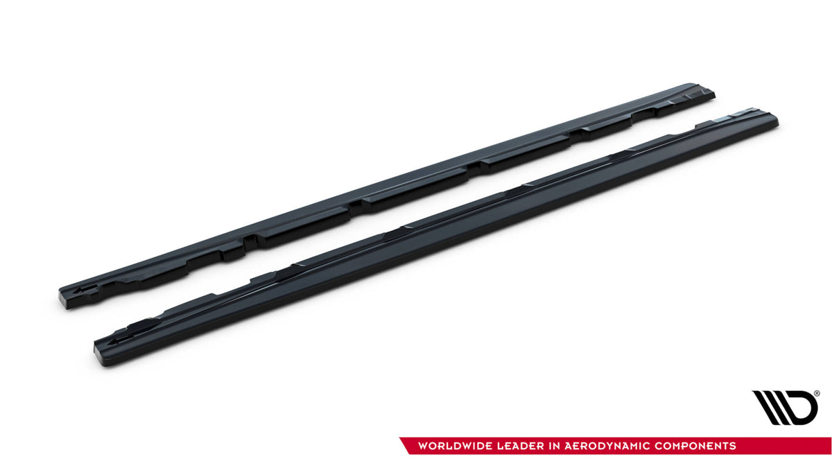 Street+ Seitenschweller Leisten passend für V.1 passend für Ford Focus ST / ST-Line Mk4 Facelift schwarz Hochglanz – Ansicht 6