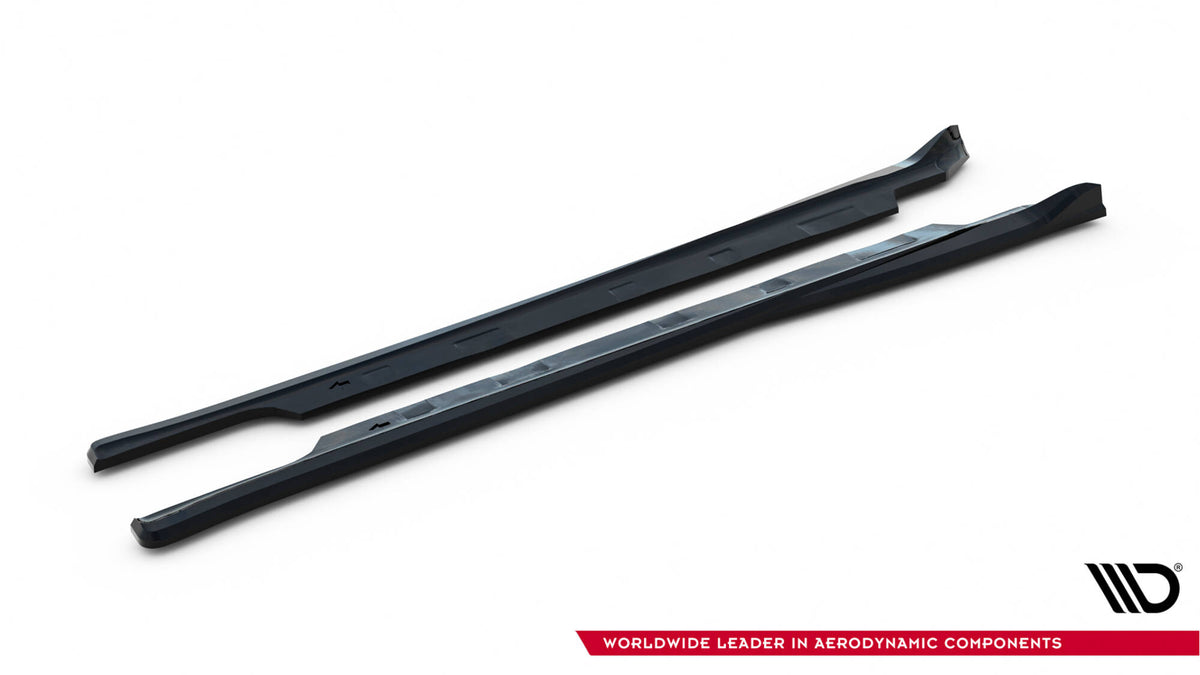 Street+ Seitenschweller Leisten V.2 passend für Tesla Model S Plaid Mk1 Facelift schwarz Hochglanz – Ansicht 6