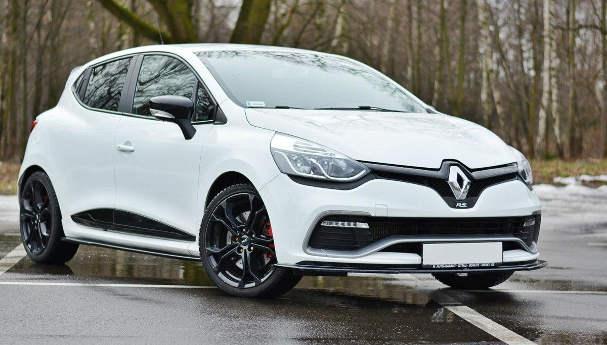Street+ Spoilerlippe Front Ansatz passend für Renault Clio Mk4 RS schwarz Hochglanz – Ansicht 1