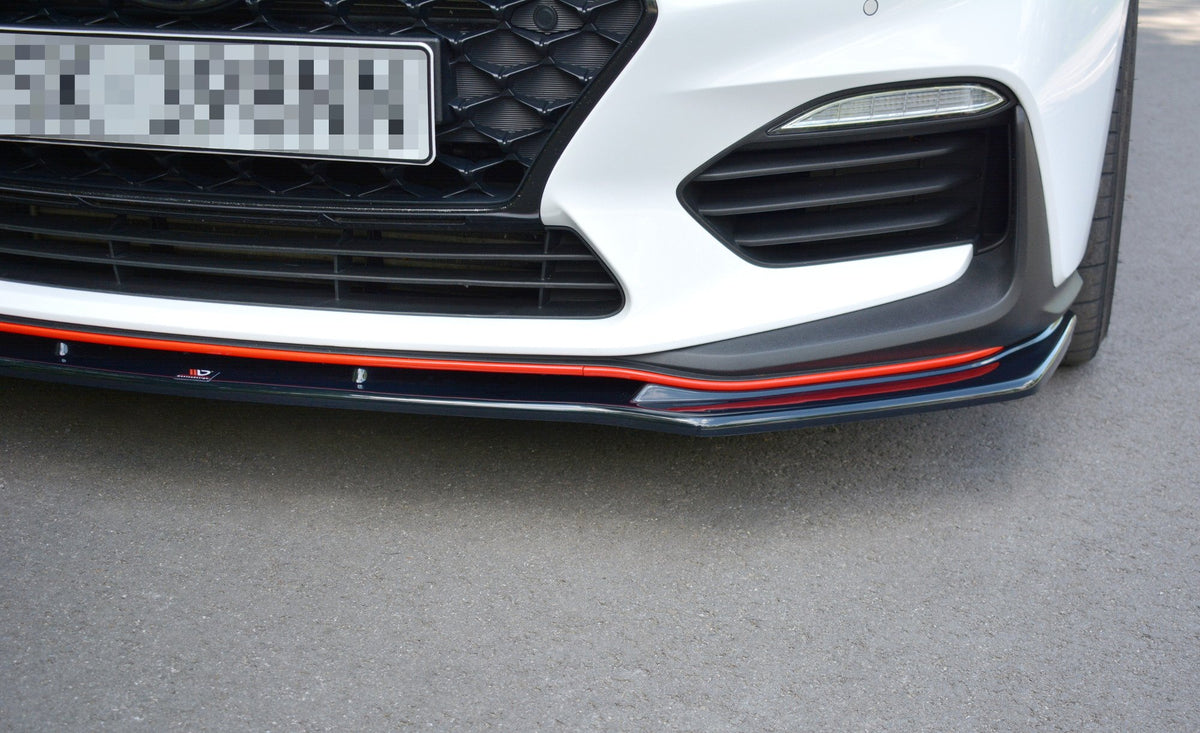 Front Ansatz V.1 für HYUNDAI I30 Mk3 N  schwarz Hochglanz – Ansicht 3