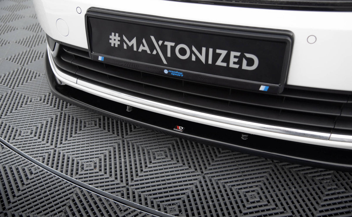 Street+ Spoilerlippe Front Ansatz V.2 passend für VW Passat B7 schwarz Hochglanz – Ansicht 4