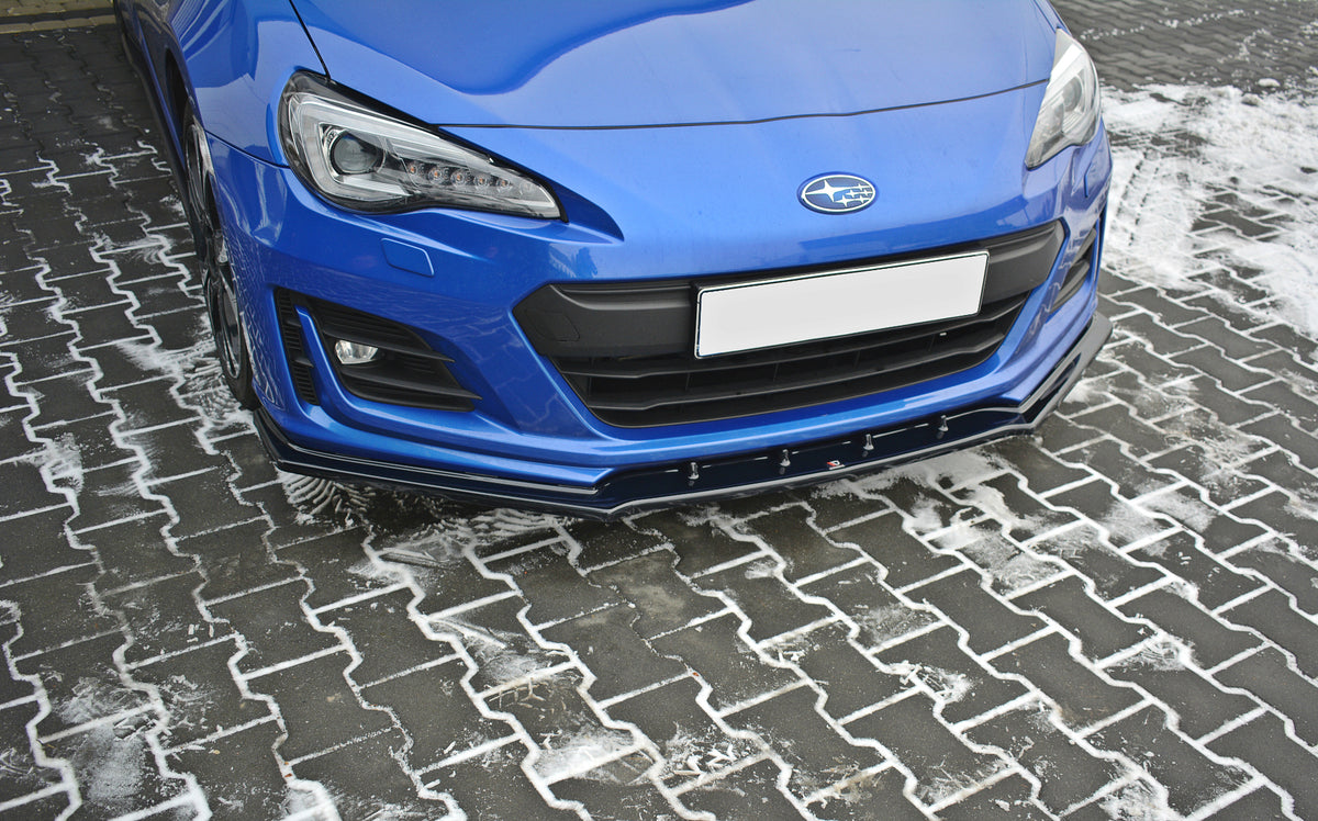 Street+ Spoilerlippe Front Ansatz V.1 passend für Subaru BRZ Mk1 Facelift schwarz Hochglanz – Ansicht 1