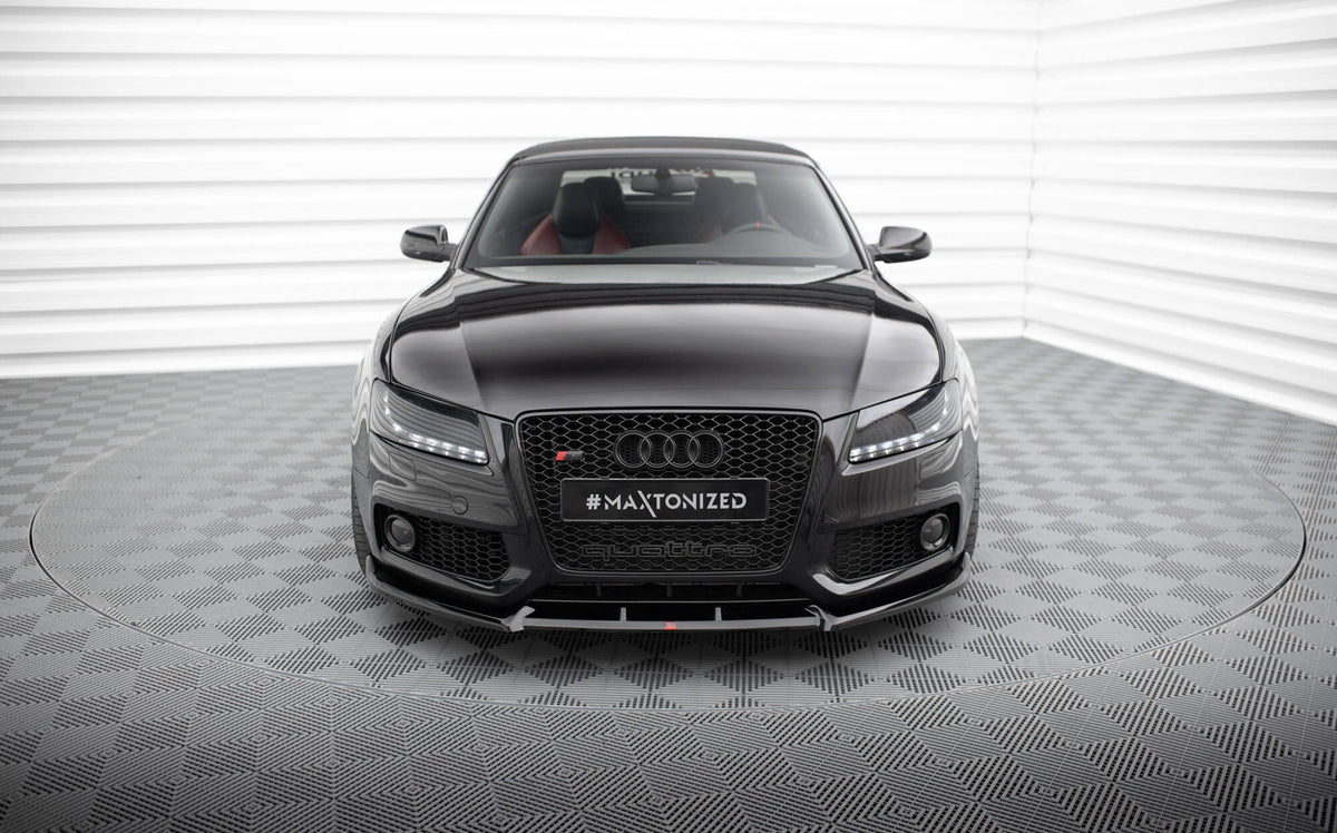 Street+ Spoilerlippe Front Ansatz V.2 passend für Audi S5 / A5 S-Line 8T schwarz Hochglanz – Ansicht 1