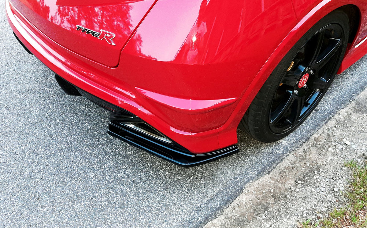 Heck Ansatz Flaps Diffusor passend für HONDA CIVIC VIII TYPE-R GP schwarz Hochglanz – Ansicht 4