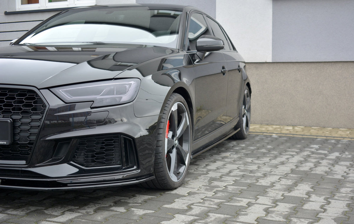 Street+ Seitenschweller Leisten passend für Audi RS3 Sportback 8V Facelift schwarz Hochglanz – Ansicht 4