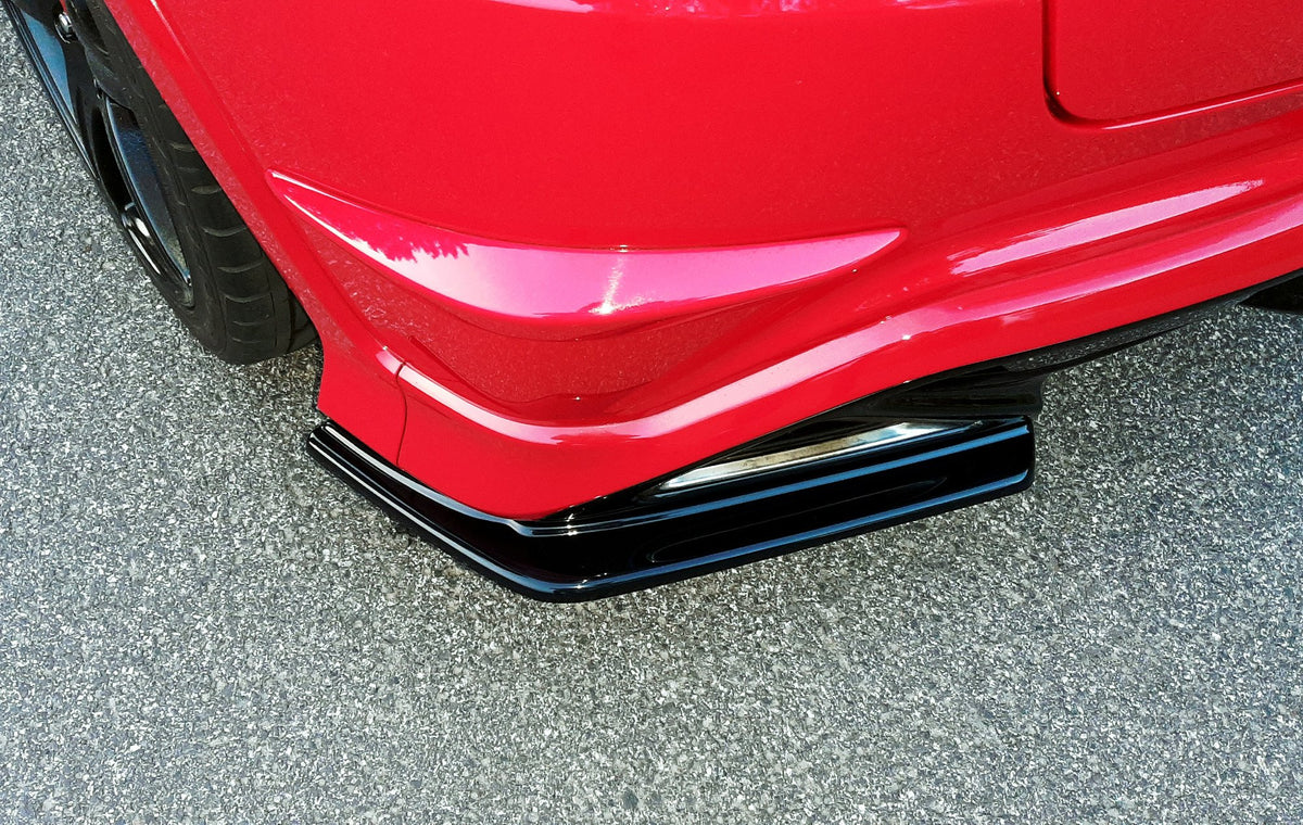 Heck Ansatz Flaps Diffusor passend für HONDA CIVIC VIII TYPE-R GP schwarz Hochglanz – Ansicht 1