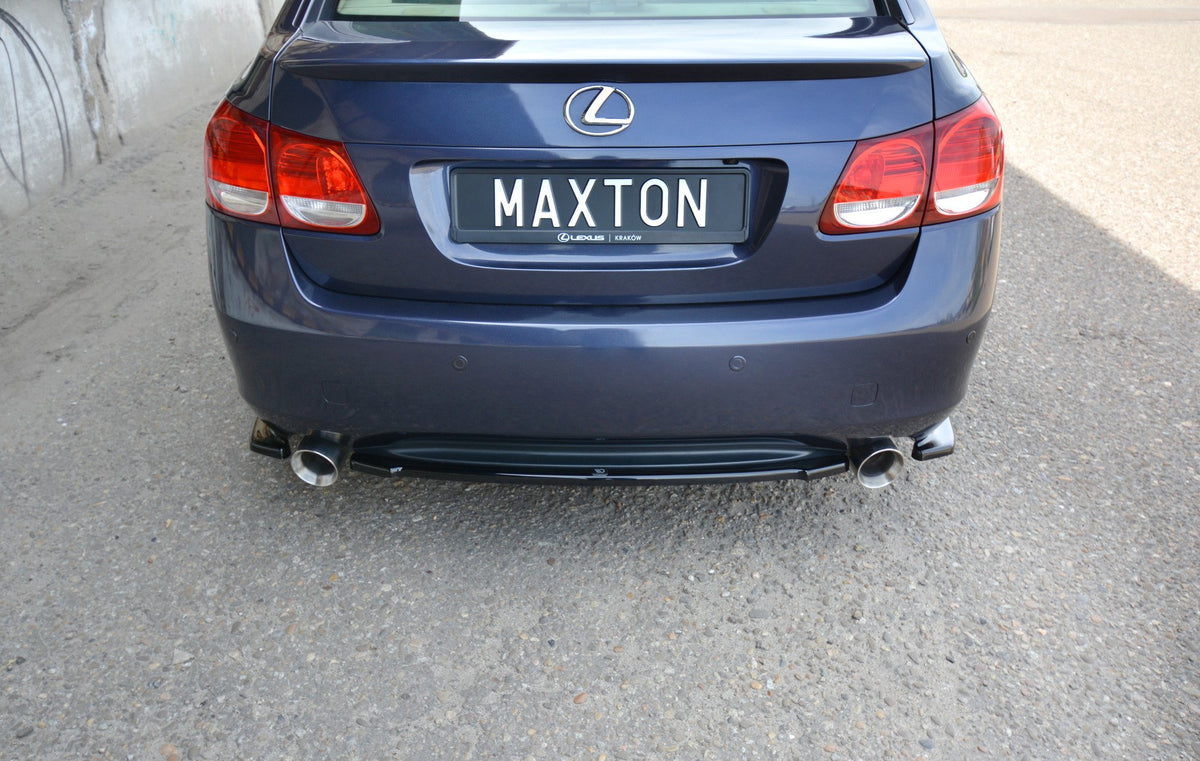 Heck Ansatz Flaps Diffusor passend für Lexus GS Mk3 schwarz Hochglanz – Ansicht 3