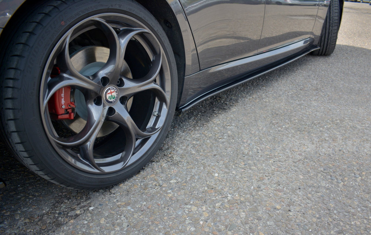 Street+ Seitenschweller Leisten passend für Alfa Romeo Giulia Veloce schwarz Hochglanz – Ansicht 3