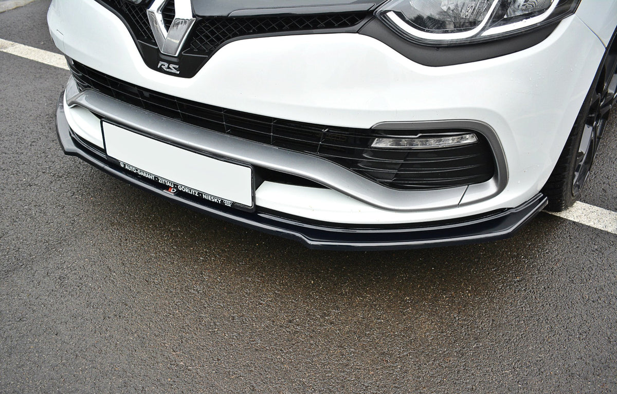 Street+ Spoilerlippe Front Ansatz passend für Renault Clio Mk4 RS schwarz Hochglanz – Ansicht 3
