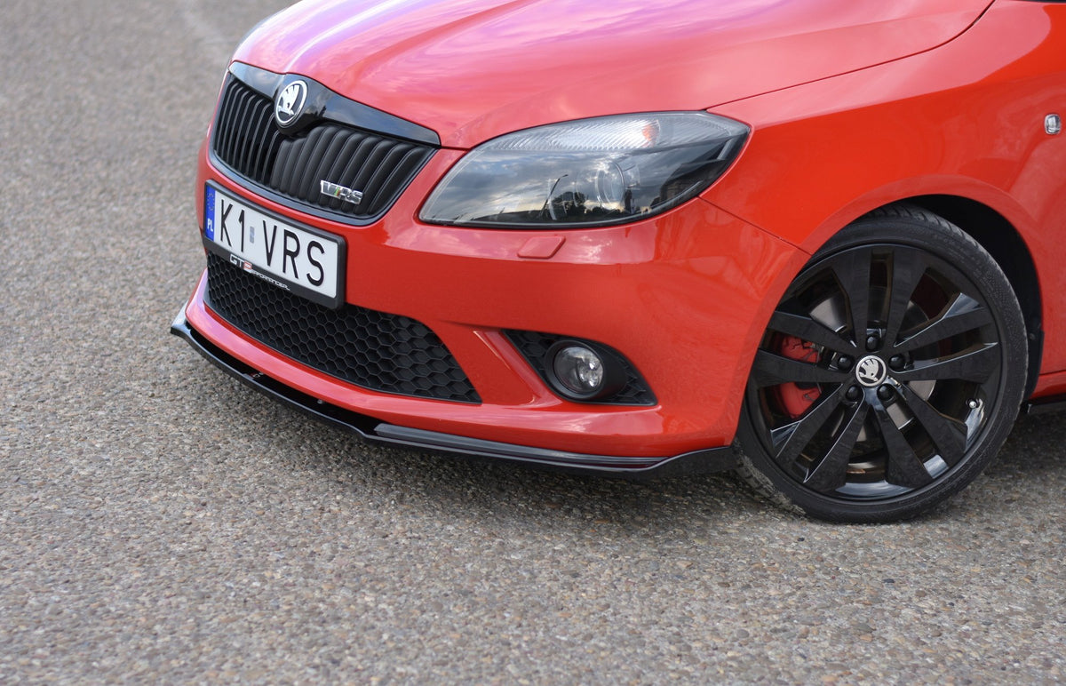 Street+ Spoilerlippe Front Ansatz passend für SKODA FABIA MK2 RS schwarz Hochglanz – Ansicht 4