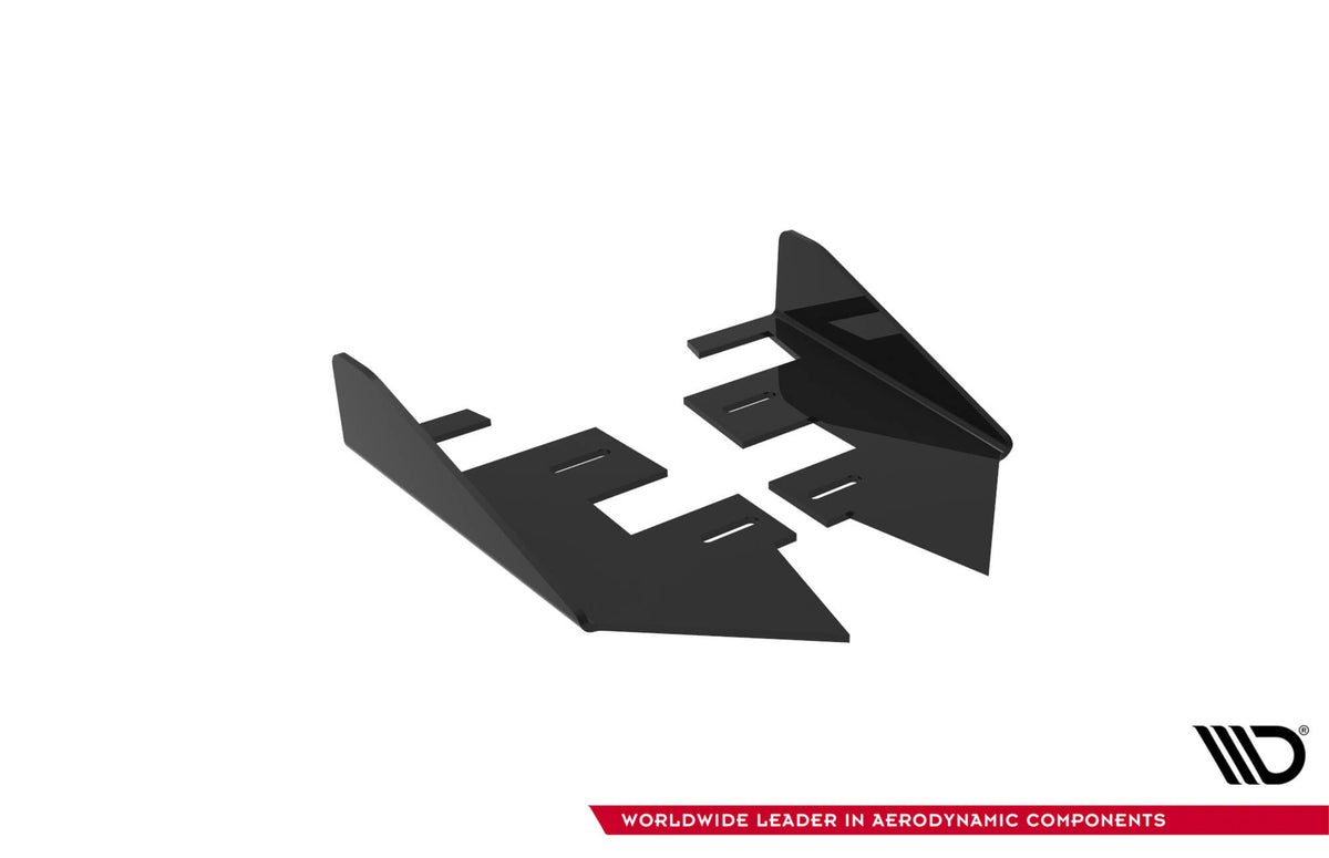 Hintere Seiten Flaps passend für Audi A3 Limousine 8Y schwarz Hochglanz – Ansicht 5