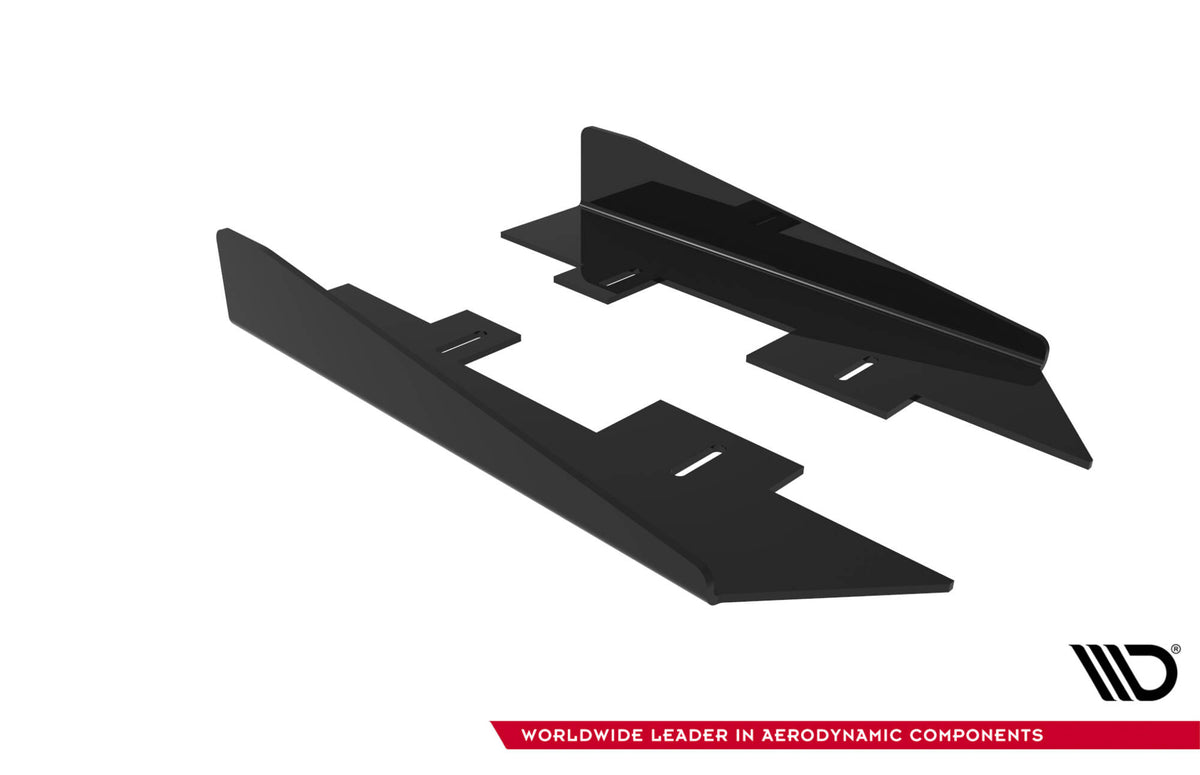Seitenschweller Flaps passend für Audi TT S / TT S-Line 8J Facelift schwarz Hochglanz – Ansicht 9