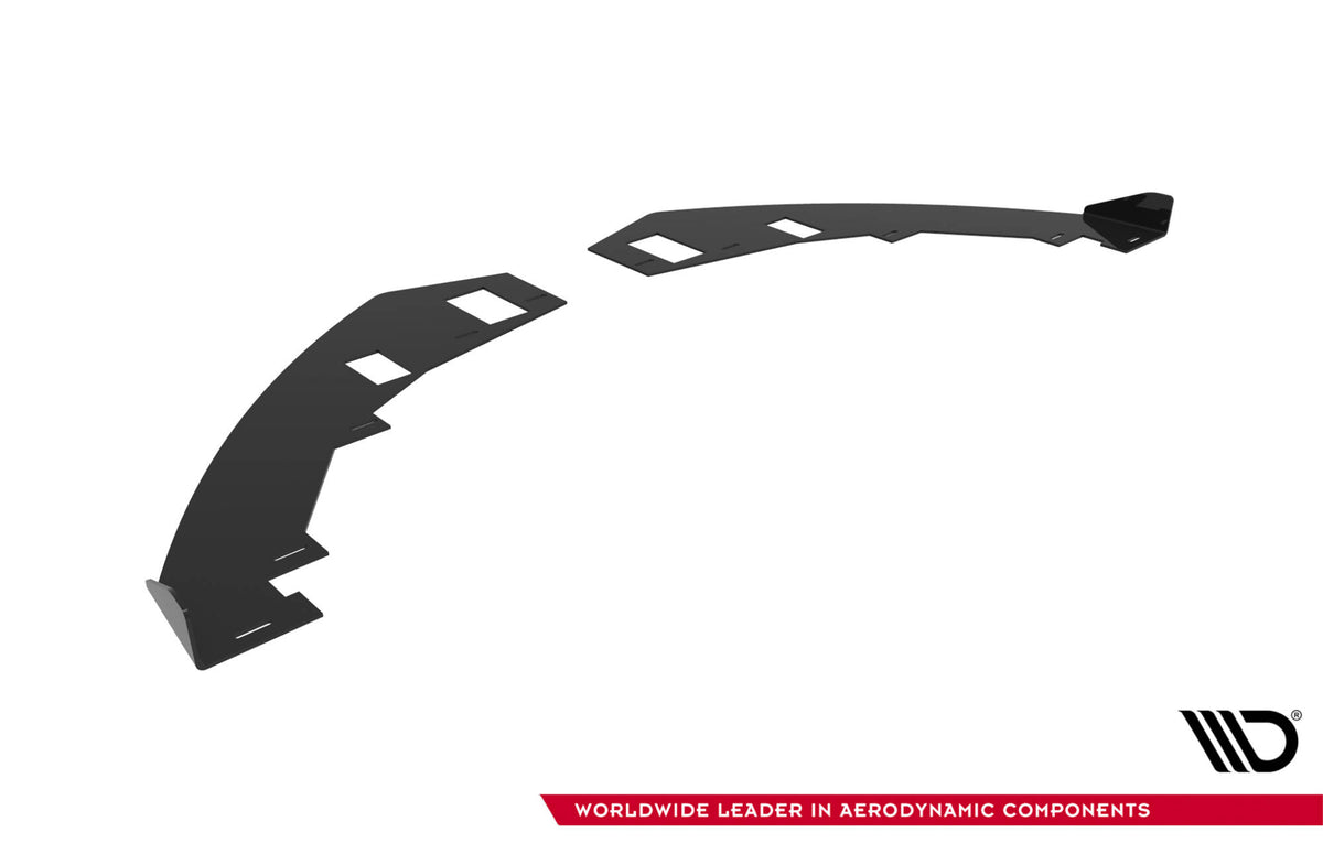 Front Stoßstange Flaps passend für Audi TT S / TT S-Line 8J Facelift schwarz Hochglanz – Ansicht 7