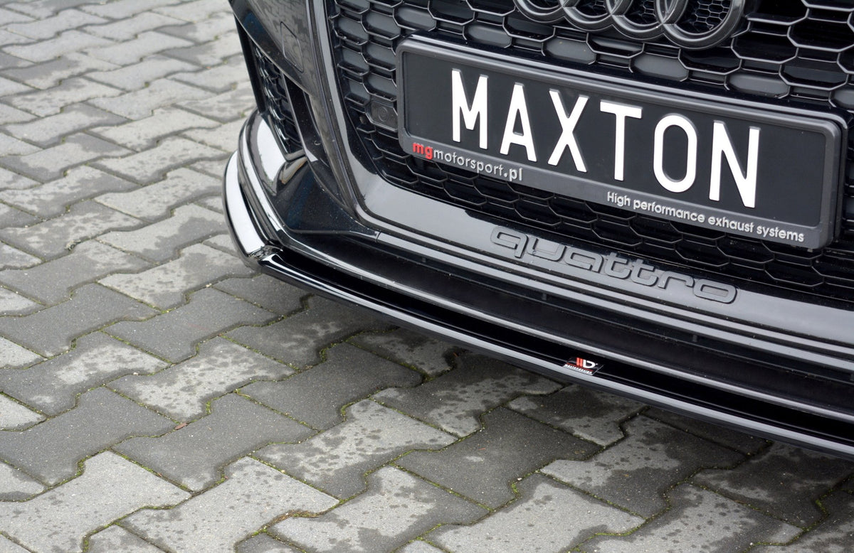 Street+ Spoilerlippe Front Ansatz V.2 passend für Audi RS3 Sportback 8V Facelift schwarz Hochglanz – Ansicht 4