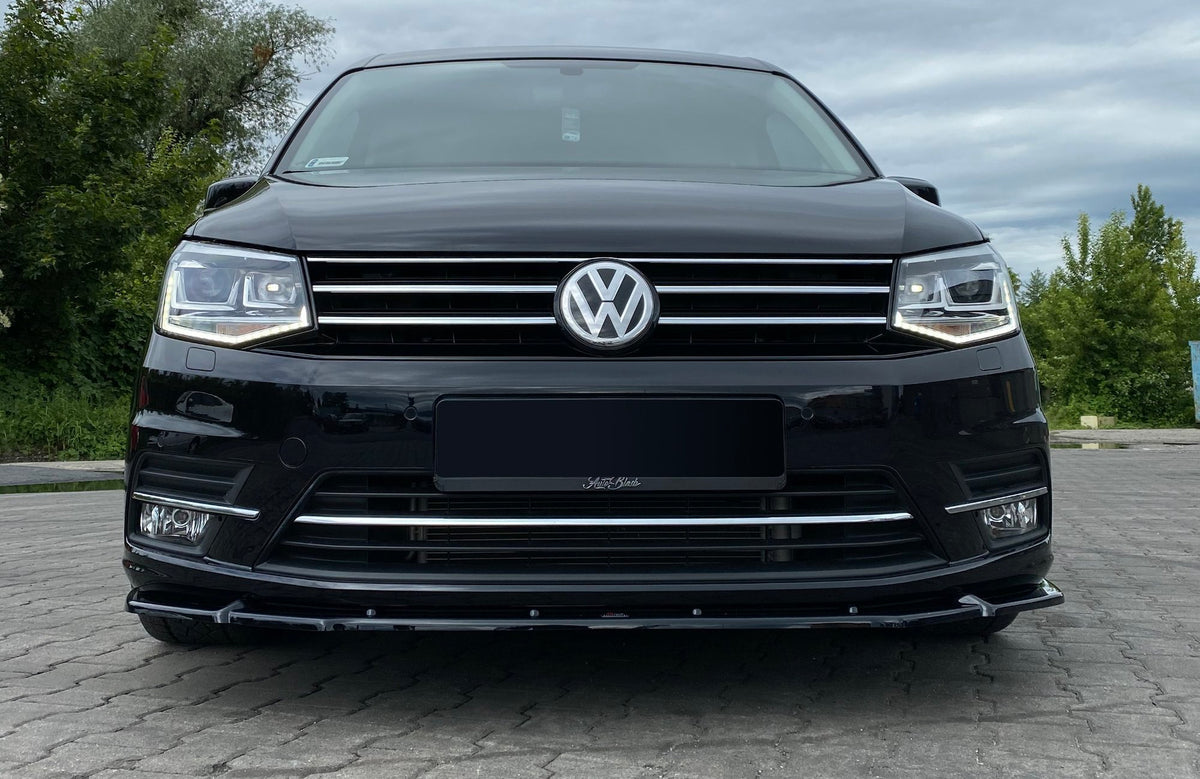 Street+ Spoilerlippe Front Ansatz passend für VW Caddy Mk. 4 schwarz Hochglanz – Ansicht 4