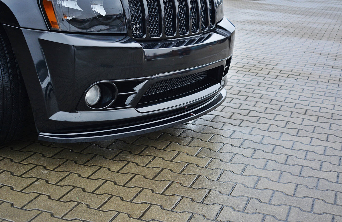 Street+ Spoilerlippe Front Ansatz V.1 passend für JEEP GRAND CHEROKEE WK STR8 schwarz Hochglanz – Ansicht 4