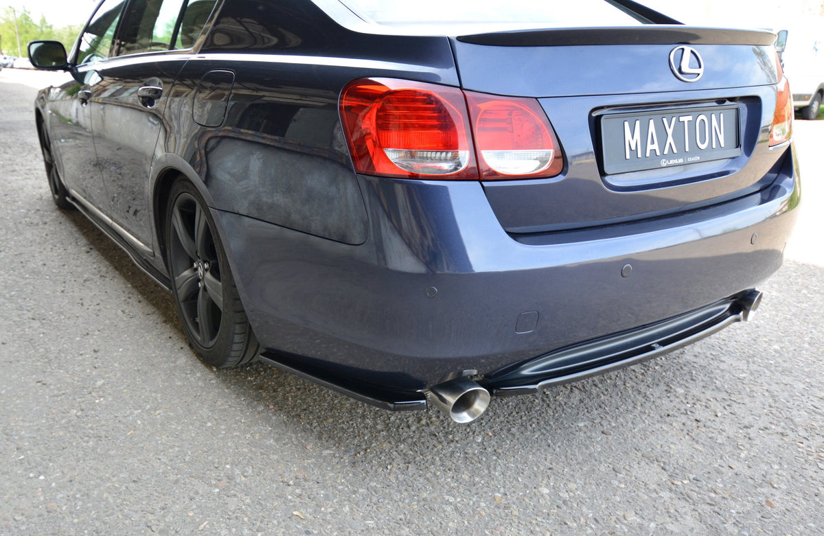 Heck Ansatz Flaps Diffusor passend für Lexus GS Mk3 schwarz Hochglanz – Ansicht 1