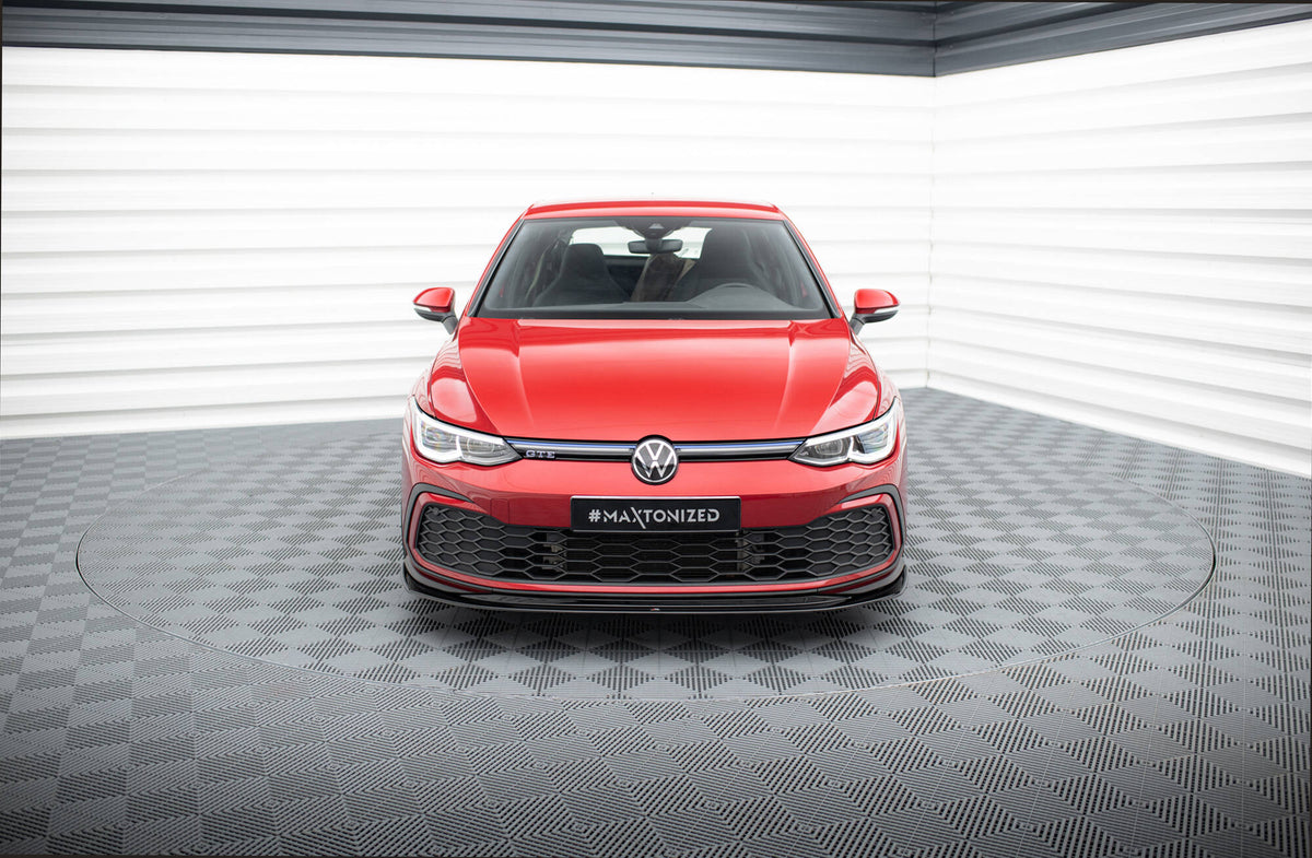 Street+ Spoilerlippe Front Ansatz V.5 passend für VW Golf GTI / GTE / GTD / R-Line Mk8 schwarz Hochglanz – Ansicht 1