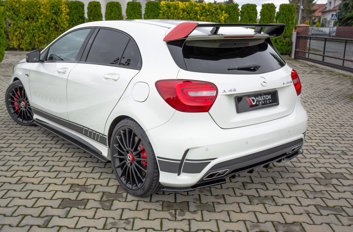 Heck Ansatz Flaps Diffusor passend für Mercedes A45 AMG W176 schwarz Hochglanz – Ansicht 3