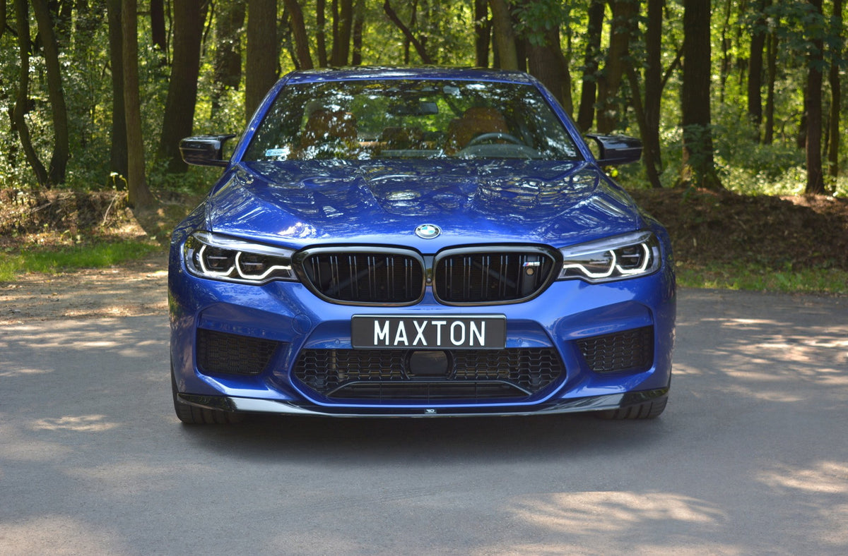 Street+ Spoilerlippe Front Ansatz V.1 passend für BMW M5 F90 schwarz Hochglanz – Ansicht 3