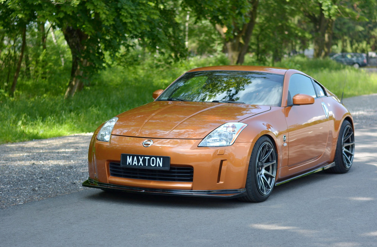 Street+ Spoilerlippe Front Ansatz passend für NISSAN 350Z schwarz Hochglanz – Ansicht 1