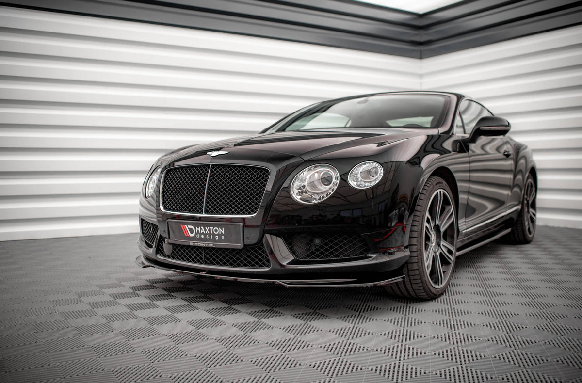 Street+ Spoilerlippe Front Ansatz V.2 passend für Bentley Continental GT V8 S Mk2 schwarz Hochglanz – Ansicht 4