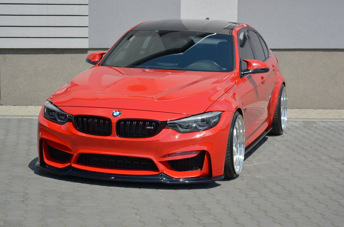 Street+ Spoilerlippe Front Ansatz passend für BMW M3 F80  schwarz Hochglanz – Ansicht 1