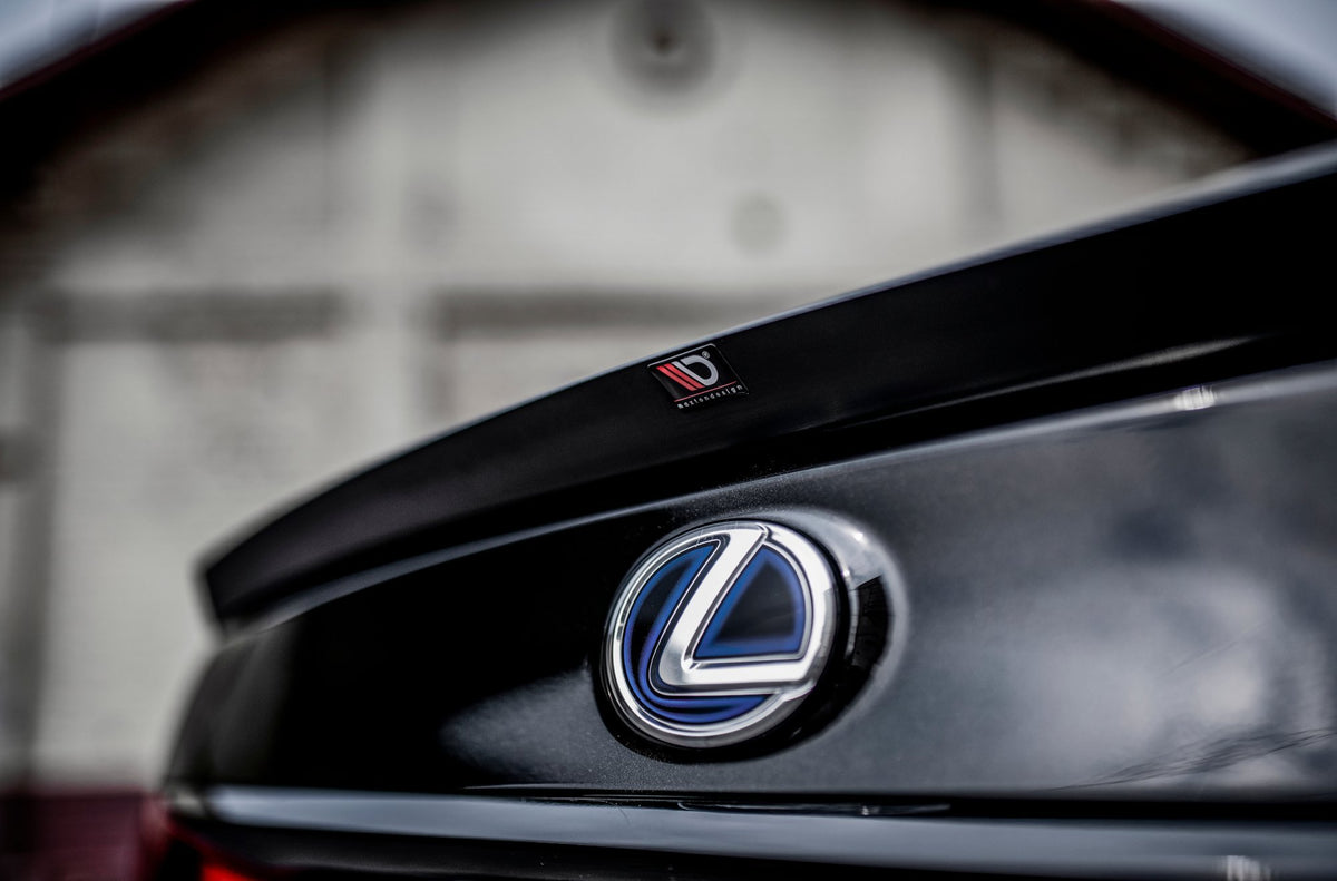 Heckspoiler Lippe Lexus LS Mk4 Facelift schwarz Hochglanz – Ansicht 1