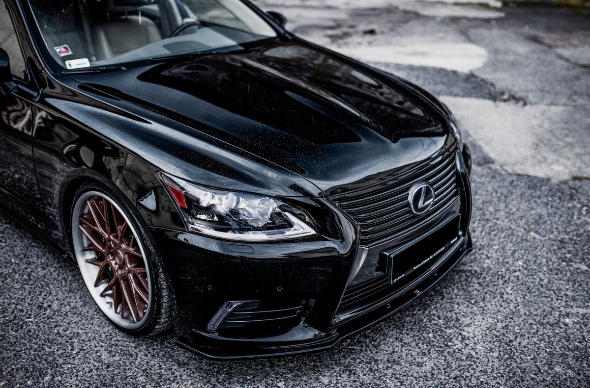 Street+ Spoilerlippe Front Ansatz passend für Lexus LS Mk4 Facelift schwarz Hochglanz – Ansicht 7